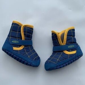 Keen Infant Baby River Crib Shoes 12M Blue Yellow